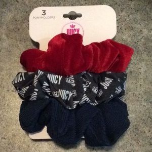 juicy couture multi color 3 pcs scrunchie set 💕💕